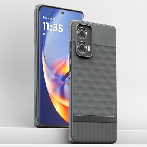 Image of Outlouders Back Cover for Motorola Moto Edge 50 Fusion 5G / Motorola Moto G96 5G | TPU Soft Flexible Shockproof | Full Camera Protection Back Case (Grey)