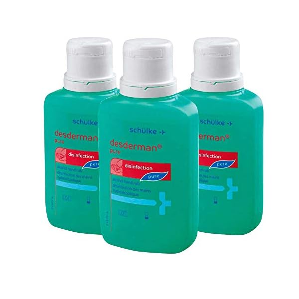 3x 100 ml SChülke Desderman® Pure Händedesinfektionsmittel Desinfektionsmittel, farbstoff-/parfümfrei