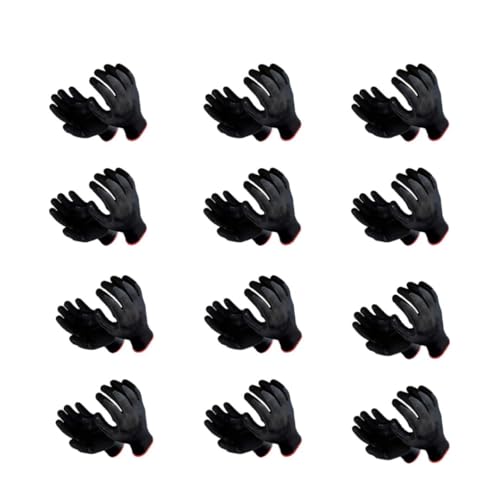 Image of Multipurpose Nylon Cut Resistance PU Nitrile Coating Work Safety Gloves, Hand & Fingers, Gardening, Mechanical, Construction, Agriculture & Automotive - Durable & Comfortable (12 Pairs