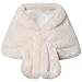 Produktbild Coucoland Kunst Pelz Schal Damen Flauschig Faux Pelz Umschlagtuch Warm Kragen für Wintermantel 1920s Accessoires Gatsby Kostüm Zubehör (Beige, L)
