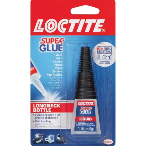 Image of Loctite Super Glue Liquid Longneck Bottle, 5g Bottle (Pack of 1) Instant Adhesive for Plastic, Wood & Metal, Clear Superglue with Extra Long Precision Nozzle, Quick‑Dry Formula