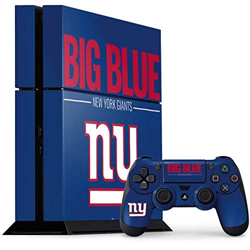 Skinit Decal Gaming Skin Compatible with PS4 Console and Controller Bundle - Officially Licensed NFL New York Giants Team Motto Design