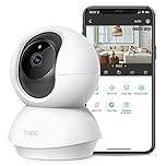 TP-Link Tapo 2K Pan/Tilt Indoor Security WiFi Camera, Baby & Pet Camera w/ 360° Motion Tracking, 2-Way Audio, Night Vision, Cloud & Local Storage (Up to 256 GB), Works w/Alexa & Google (Tapo C210)