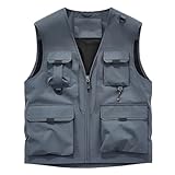 Matériau : le gilet d'extérieur pour homme est fabriqué en tissu de haute qualité, doux et respirant, léger, vous profitez de votre temps sur le chemin.