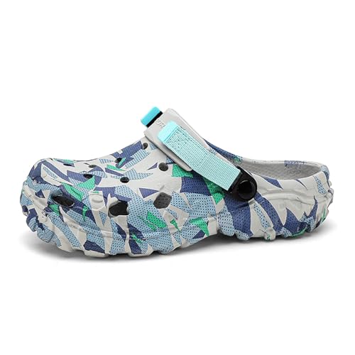 Image of YUKTOPA Men's Clogs Outdoor Athletic Sports Sandals Adult Slip On Garden Shoes Summer Water Beach Shoes Casual Slippers Lightweight Breathable Non Slip
