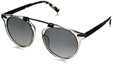 John Varvatos Men's V602 Polarized Round Sunglasses, Grey Crystal UF, 52 mm
