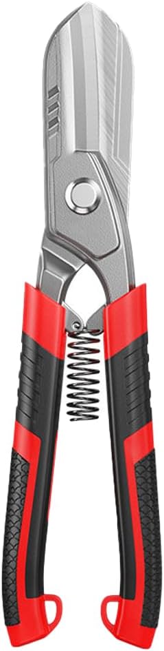 Utility Sharp Aviation Tin Snips, Heavy Duty Scissors, Stainless Steel Shears, Multipurpose, Industrial Grade Tool for iron mesh, iron wires, Leather, Rubber Hose (8-In Industrial Scissors)