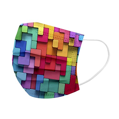AMDOLE Jinchan 50 Stück Erwachsene Einweg Regenbogen Mẵske Atmungsaktiv Mund-Schutz Mund Nasenschutz Multifunktionstuch Mundbedeckung Bandana Halstuch Schals Cover
