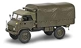 Herkunftsland: China Schuco 450912700 Mercedes-Benz Unimog 404 S, Pritsche-Plane, Limited Edition 500, Resin, Modellauto, Maßstab 1:35, Oliv