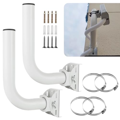GBACHOOSE Paquete de 2 soportes de puente inalámbricos universales ajustables, montaje en poste y montaje en pared para antena exterior punto a punto AP punto de acceso puente cliente CPE