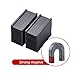 200 Pieces Magnetic Label Holders with Magnets Magnetic Data Card Holders with Clear Plastic Protectors for Metal Shelf, Whiteboard (1 x 2 Inch)