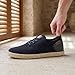 Imagen de GLAMORA Alpargatas Hombre Zapatillas Zapatos Plano Transpirable Tejido Cordones Ligero Flexible Suela Goma Antideslizante Mocasín Urbano Confort Calzado nv-43