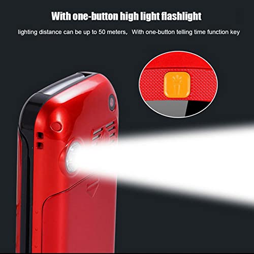 Zopsc 2G F899 Flip Mobile Phones Unlocked Dual Sim Dual Standby Mobile Phone For Elderly Big Buttons, Used Not In The Us, 2800Mah Battery Long Standby (Red)(Us Plug) #TOP2
