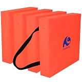 Throwable Flotation Cushion,Emergency Marine Foam Flotation Throwable Device,USCG Approved Type IV PFD Boat Throw Seat Cushion Life Preserver Emergency Safety Equipment for Boat Kayak Canoe Orange-4PK