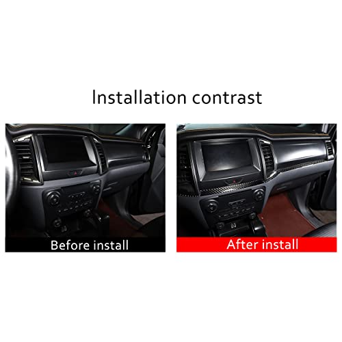 PIUGILH for Ford Ranger 2015 2016 2017 2018 2019 2020 2021 Real Carbon Fiber Car 3D Sticker Center Decoration Frame Trim Cover Interior Car Accessories by PIUGILH - Image 2