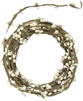 CWI Pip Berry Garland - 18 ft - Artificial Garland for Mantle, Arch, Table, and Entryway - Ivory