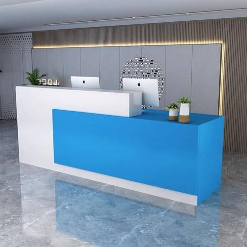 Mostrador de recepción, moderno de madera con cajones con cerradura, mesa de computadora para minorista, 10,180 x 60 x 100 cm, perfecto para oficinas y áreas de recepción