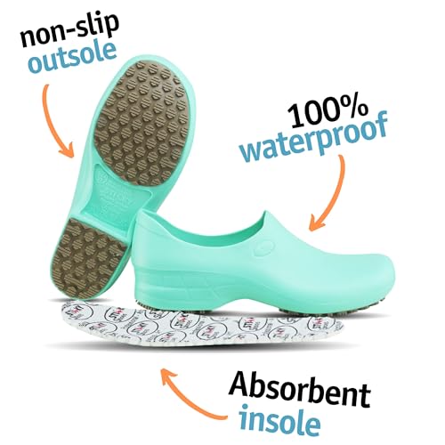 Sticky Sapatos de amamentação femininos – Chefs – Cozinha – Enfermeiras – Tamancos para o trabalho –