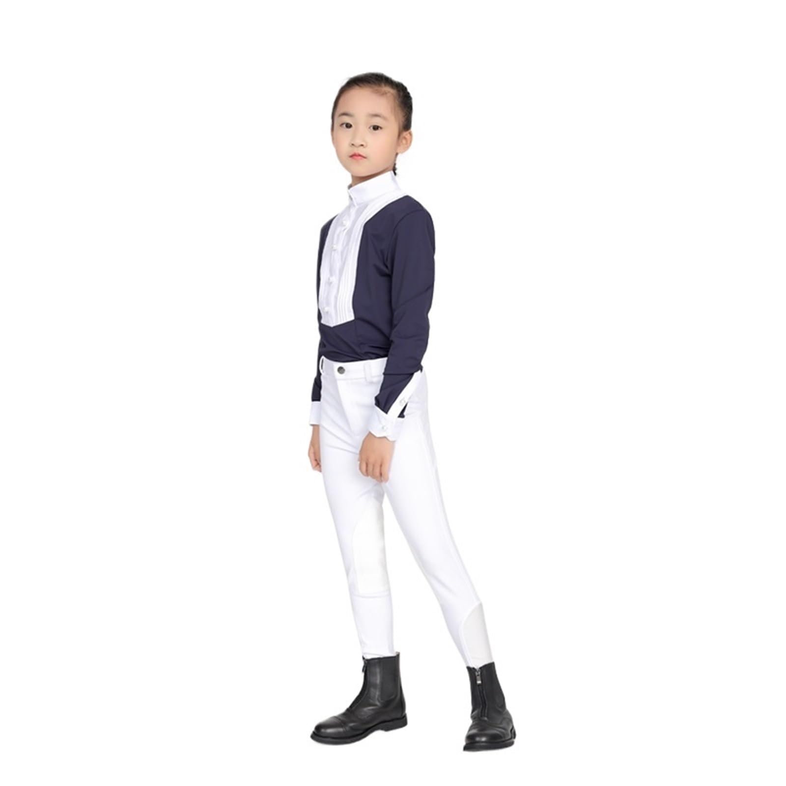 Generico Leggings da Equitazione da Donna Pantaloni da Equitazione for Bambini in Silicone Mezzo Pantaloni da Equitazione Morbidi e Traspiranti Elastici a Quattro Vie per L'Equitazione