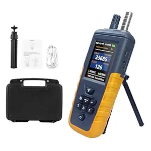 Air Quality Monitor Dust Particle Counter, PM0.3/2.5/10um Particulate Monitor, High Sensitivity 3-Channel 0~1000?g/m?USB Rechargeable Temperature and Humidity Monitor