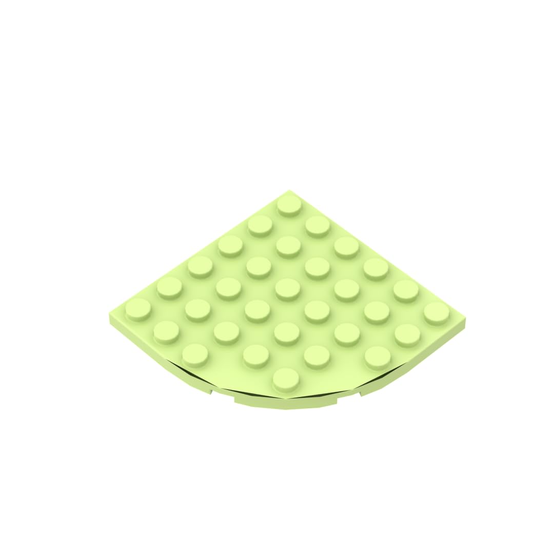 XYEIUGO 6003 Circular Plate Round Corner 6x6, Yellowish Green, 10 PCS โ image 1