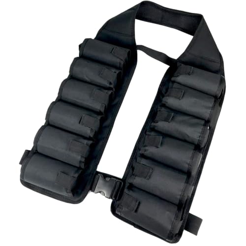 Ceinture porte-bières noire en toile à 12 poches réglable pour canettes