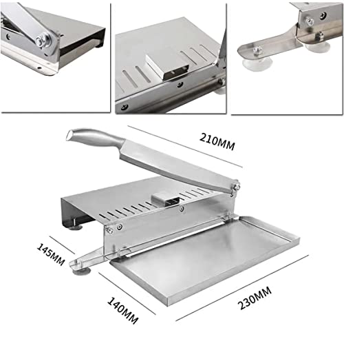Niccoo Manual Meat Cutter Machine Biltong Slicer Rib Chicken Cutting Machine Chinese Medicine Beef Jerky Slicer Stainless Sliver Zgd-Pqpq-001@Tpusek06 0 #TOP1