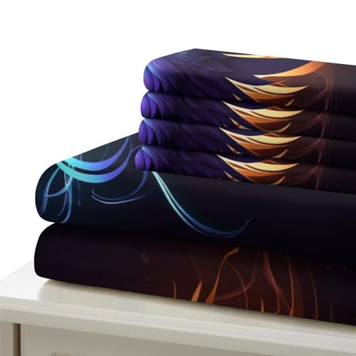 Housse de couette microfibre anti-plis parure de lit Phénix 3D pour un couchage sain