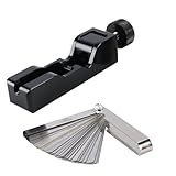 Tiardey Strumento per La Misurazione della Distanza tra Gli Elettrodi con Spessimetro, Misuratore Universale per Candele, Misuratore della Distanza tra Gli Elettrodi con Spessimetri, Nero