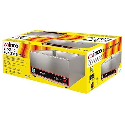 Winco FW-S500 Commercial Portable Steam Table Food Warmer 120V 1200W,Stainless Steel,Large