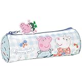 Tamaño: 23 x 10 cm Frozen-2 Estuche escolar cilíndrico para niños y niñas George Peppa Pig Azul, azul, Talla única