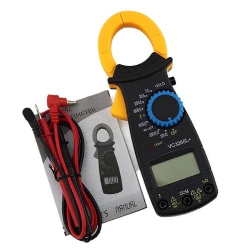 Multímetro pinza digital voltaje AC DC amperios ohm tester electrónico miniatura 2