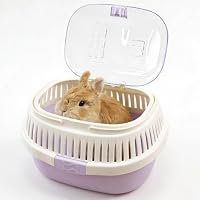 Hamster Transportbehälter Tragbarer Reisekäfig Für Hamster, Hasen & Nagetiere - 27,5x22x20 Cm PP