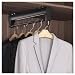 Pull-out Clothes Rail 26-45 cm, Extendable Wardrobe Rod, Closet Organizer for Trousers and Coats, Load Capacity 30kg (Size : 315mm/12.4inch)