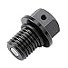 NICECNC Black M12 x 1.5 Magnetic Oil Drain Plug Bolt Dirt/Street Bike Compatible with Yamaha WR400F YZ125 YZ250G R YZ426F TTR250 TTR90,YZ250 YZ250X 2016-19 YZF-R25 YZF-R3 2015-18 MT-25 MT-03 2016-18