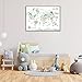 Joocrise Green Kids World Map Wall Art Animal Map Canvas Wall Art Nursery Wall Decor World Map Poster Childrens Room Decor Playroom Prints Educational Artwork 16x24 Inch Unframed