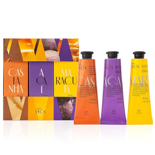 Natura - Galentine's Day Hand Cream Travel Size Gift Set – 3-Pack Vegan Hand Balm – Hydrating Brazilian Beauty Skincare with Passion Fruit, Brazil Nut & Açaí – Fast-Absorbing Hand Care - ($45 value)