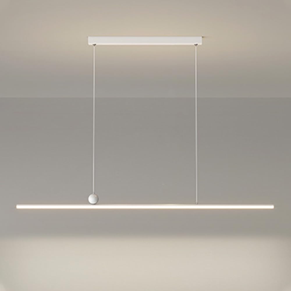 Lampadario minimalista Lampadario lineare Lampada da soffitto Tavolo da pranzo Illuminazione Lampade a sospensione a LED Lampadari a striscia lunga Lampade a sospensione per ristorante Ufficio Cucina