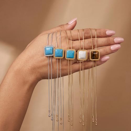 MURNA KARE Western Cowgirl Natural Tiger Eye Stone Necklaces for Women
