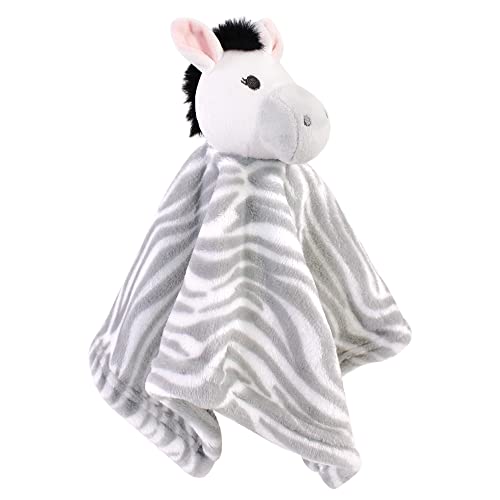 Image of Hudson Baby Unisex Baby Animal Face Security Blanket, Safari Girl, One Size