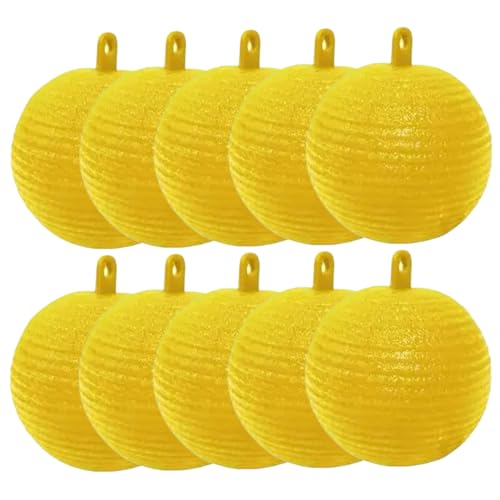 Acchiappamosche, Palla Trappola per Mosche 10 Pezzi 3, 27 pollici Acchiappamosche Impermeabile Resistente al Sole con Trappola Sospesa Attrattiva Adesiva per il Mercato del Frutteto, Trappole per Este