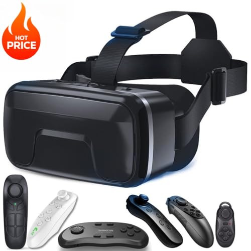 LumoLight 調整可能な焦点距離とアイワイド非球面光学メガネ ブルーライト防止 ぴったりフィット 視野角 120° 通気性、軽量性、スマートフォン対応メガネ VR ヘッドセット スマートフォン用 の商品画像 2