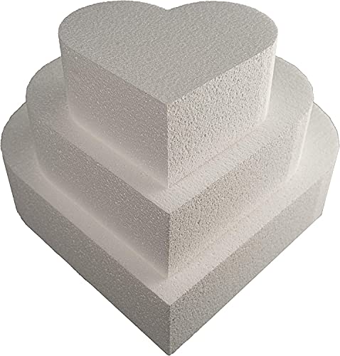 ORKIDEA Set pour gâteau en forme de cœur sur trois niveaux - Hauteur pour chaque niveau 5 cm - Diamètre de chaque niveau 20 cm - 15 cm - 10 cm 20 cm Cover