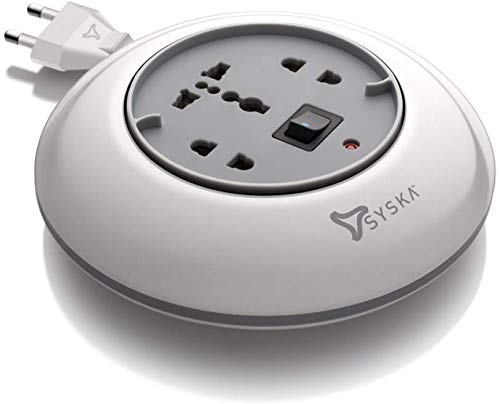 Image of SYSKA PW-0301 Power Wheel - Extension Board, Grey and White, 1500 watt, 240V, 4m Wire (Pack of 2)