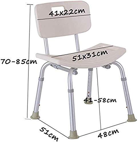 Tabouret de douche pour handicapés et personnes âgées à dossier - 7