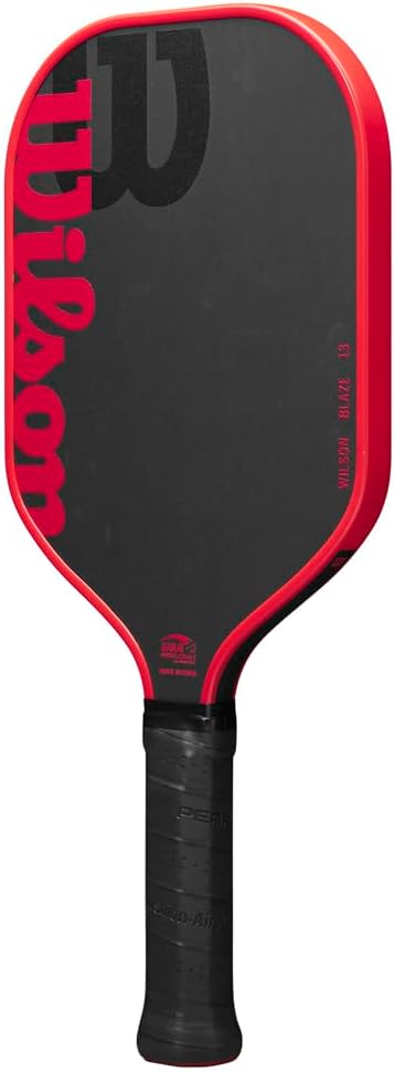 WILSON Blaze Series Pickleball Paddles - Grip Size 2-4 1/4", Black/Red