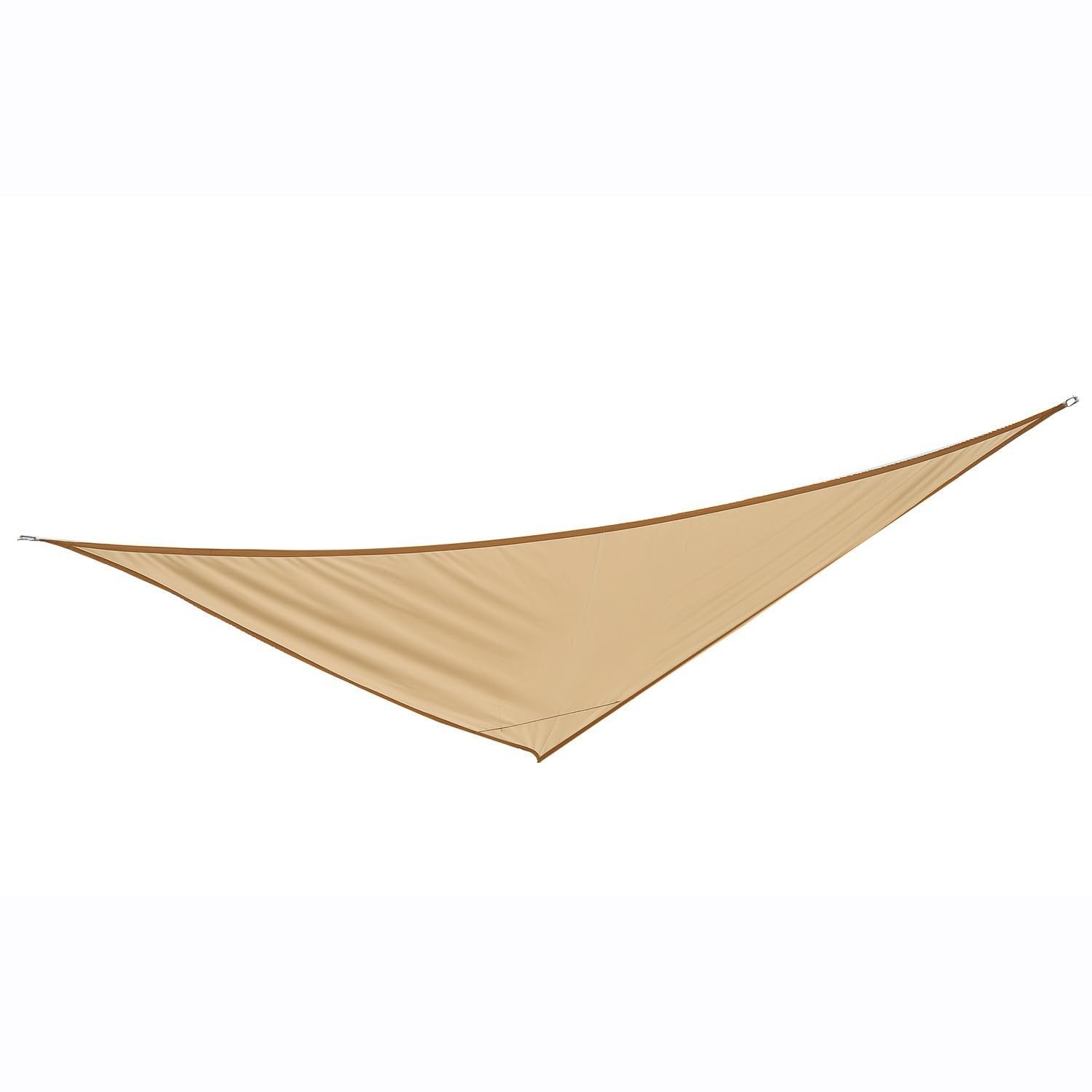 Voile d'ombrage triangulaire anti-UV contre la chaleur d'été toile sable 3m Outsunny