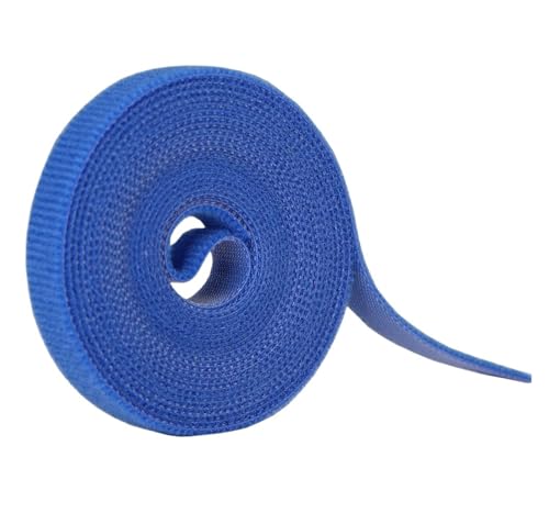 Organizador de cables USB de 25 m (10/12/15/20/25/30/50 mm), gestión de cables, bridas de nailon for auriculares(Blue,15mm x 25M)