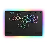 Haute42 アケコン レバーレス レバーレスコントローラー M Ultra Gen2 最上位アルミ合金筐体 ボタン静音強め ケーブル固定具 トーナメントロックスイッチ 背面RGBライティング for PS4・PS3・PC・Switch2・Switch・Steam Deck等に対応 格闘ゲーム向け アーケードコントローラー アーケードスティック TYPE-C ホットスワップ 押し心地絶妙 連射機能 ブラック