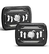SUPAREE H6054 5x7 7x6 Rectangle Led Headlights Halo Dot Approved,DRL Turn Signal Hi/Low Sealed Be...